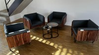 5476.43 =&gt; 1 Sitzgruppe bestehend aus 4 Sesseln Tikamoon und 2 Beistelltischen