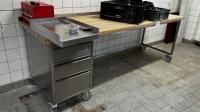 5493.36 =&gt; 1 Arbeitstisch mit Unterschrank, fahrbar