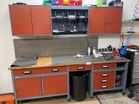 5510.25 =&gt; 1 Werkbank Küpper mit Wandhängeschränken