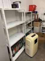 5528.161 => 1 Pos. Einrichtungsgegenst&auml;nde bestehend aus Fachbodenregalen, ca. 6 lfm., Regal, Aktenschrank, 4 Aktenquerrollladenschr&auml;nken, 2 Klimager&auml;te etc.