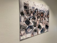 5612.3 =>. 1 Pos. Wandbilder, 3 St&uuml;ck davon 2 beleuchtete Bildk&auml;sten