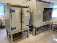 5585.74 => 1 Pulverbeschichtungsanlage Reinhardt bestehend aus: Beschichtungskabine, Absaugung und Einbrennofen, Bj. 1968