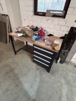 5633.10 => 1 Werkbank mit Schubladenschrank, 4-zugig