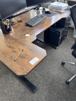 5634.23 => 3 Winkelkombinationen, elektrisch h&ouml;henverstellbar mit Karteischrank