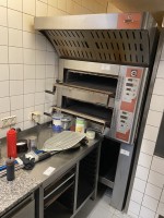 5670.38 => 1 Pizzaofen Cuppone Raffaello, 2-fach mit Schwadenabzug und Untertisch
