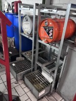 2 oliekasten, 3-voudig met lekbak