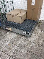 1 Ölauffangwanne Bauer, ca. 1,2x1,2 m, verzinkt