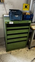 1 个 Promat 金属工具抽屉柜,6 抽屉(含内容物)