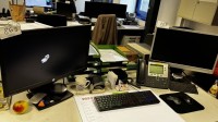 1 pc HP (uden harddisk) med 2 widescreen-TFT-skærme HP / Claxan - afhentning efter godkendelse