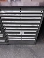 1 metal tool drawer cabinet, 10-drawer with contents