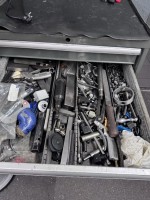 1 metal tool drawer cabinet, 6 drawers with contents