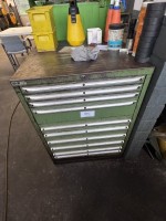 1 metal tool drawer cabinet, 10 drawers with contents