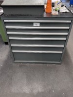 1 metal tool drawer cabinet, 6-drawer with contents