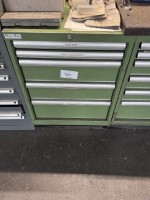 1 metalen gereedschapsla kast, 5-lade met inhoud