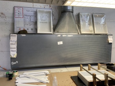 5429.504 => 1 Absaugwand, ca. 60x250 cm, wandmontiert