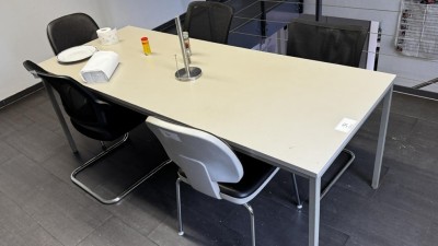 5486.94    =>   1 Tisch mit 5 Besucherstühlen