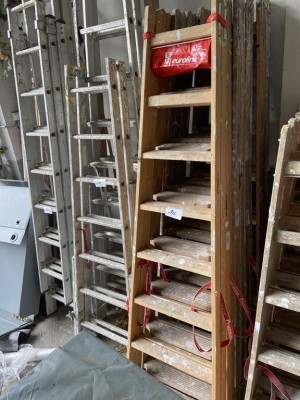5490.146 => 6 Holzstehleitern, 8-sprossig