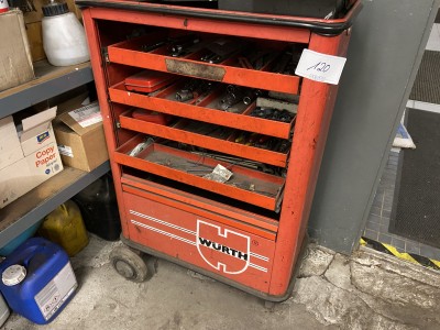 5528.120 => 1 Werkstattwagen Würth mit Kleinwerkzeugen