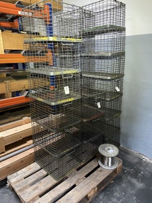 5574.117     =>   1 Pos. Gitterboxen und Drahtkörbe, ca. 120 Stück