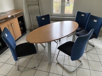 5574.41     =>   1 Besprechungstisch mit 5 Stühlen