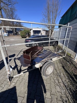 5612.185 =>. 1 PKW-Anhänger Eiweleit E75, offener Kasten