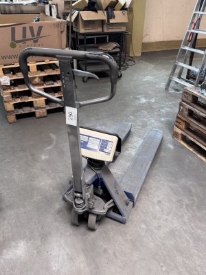 5627.290    =>   1 Gabelhubwagen mit Wägevorrichtung Bosche, Tragkraft 2500 kg