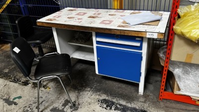 Bild 5590.415 => 1 Werkbank Garant mit Besucherstuhl