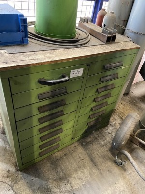 Bild 5590.784 => 1 Metallwerkzeugschubladenschrank, 16-zugig